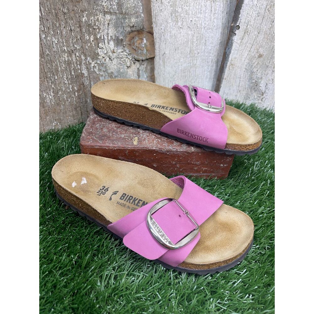 Birkenstock Madrid Big Buckle Nubuck Purple Orchid EU37 Narrow Sandals